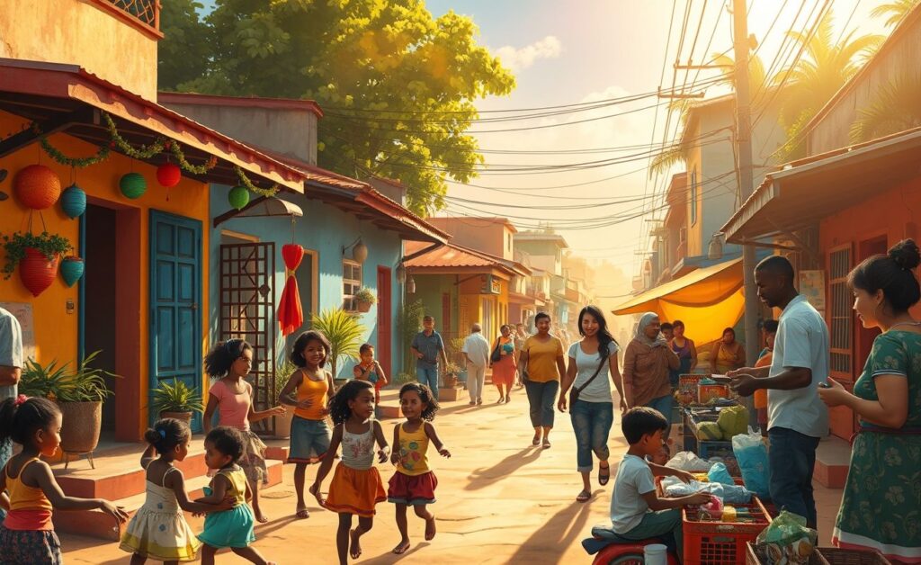 Comunidade beneficiada pelo Bolsa Família.