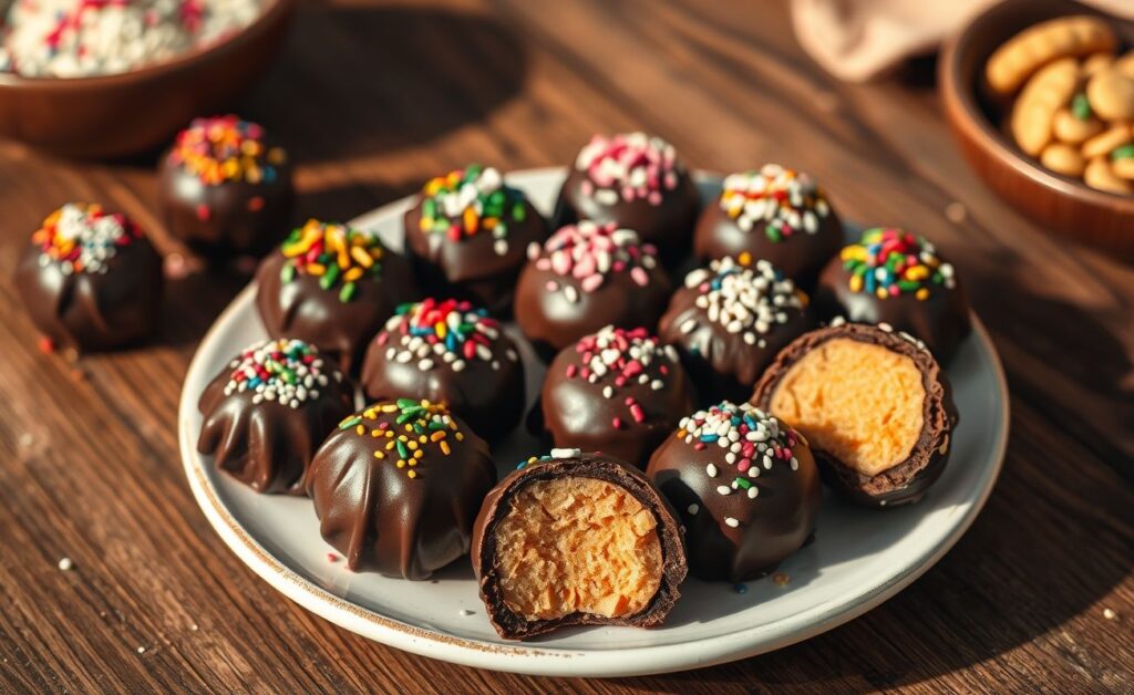 Brigadeiro Gourmet: O Melhor Doce Brasileiro em uma apresentação colorida e apetitoso.