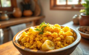 Deliciosa Farofa de Banana: Acompanhamento Brasileiro com textura crocante e sabor adocicado.