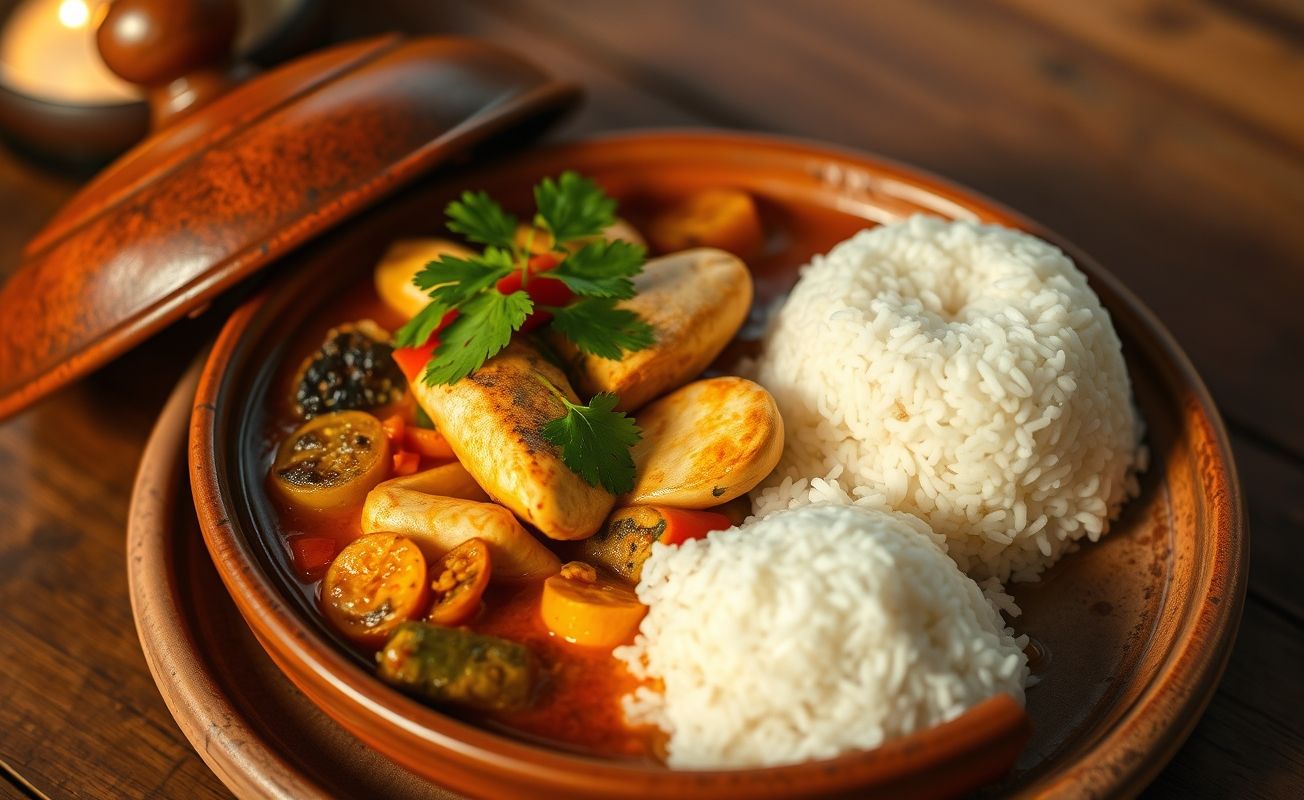 Deliciosa Moqueca Baiana: Sabor do Nordeste com peixe fresco, vegetais coloridos e leite de coco cremoso.