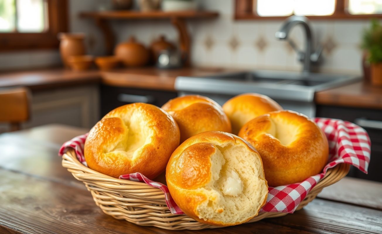 Delicious Pão de Queijo Mineiro: Receita Tradicional with a golden crust and fluffy inside.