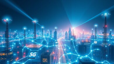 Tecnologia 5G com dispositivos conectados