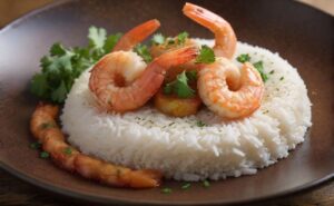 Delicious Vatapá de Camarão, featuring creamy texture and garnished with fresh herbs.